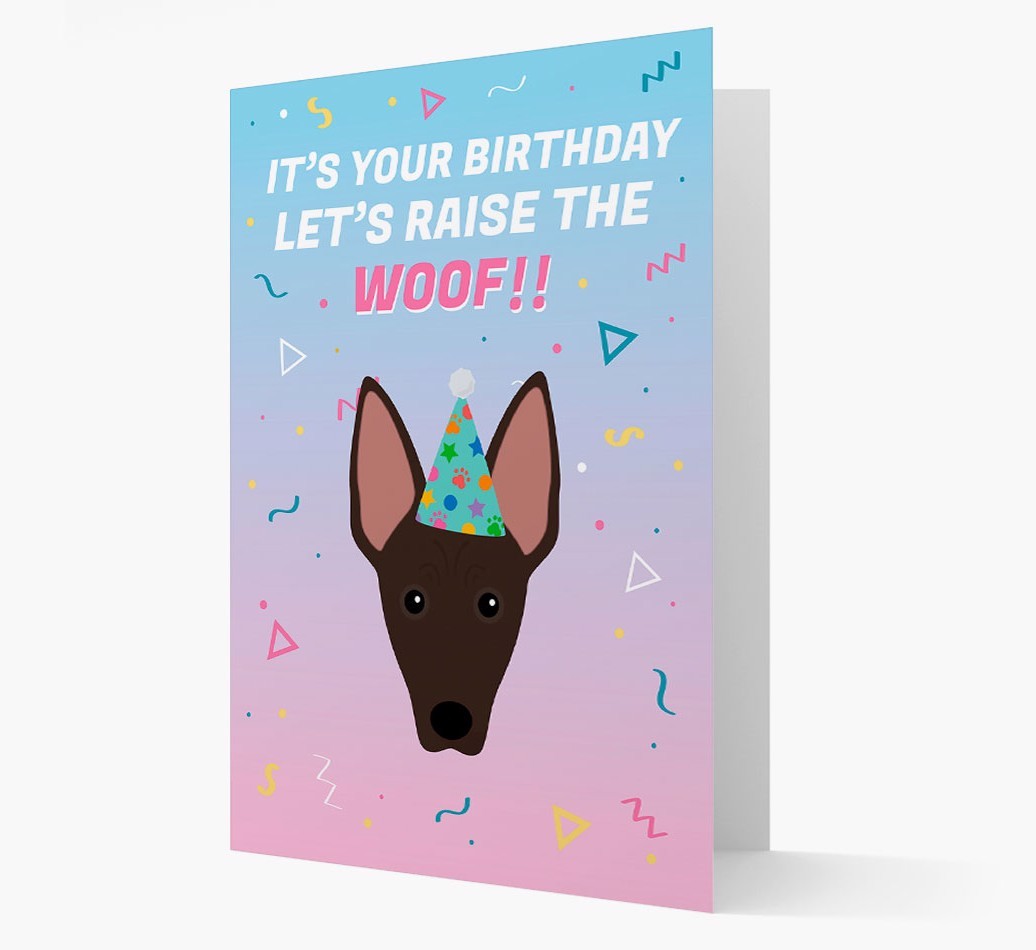 Raise The Woof: Personalised Card with {breedFullName} Icon