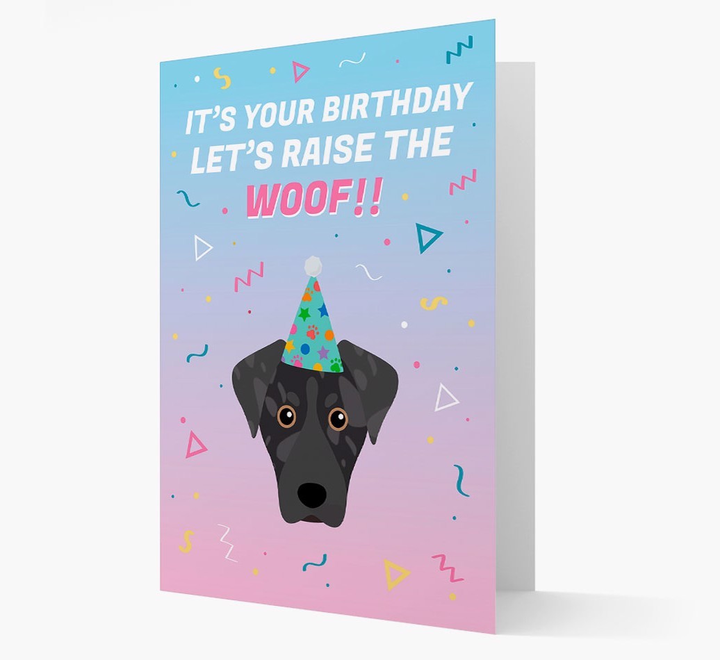 Raise The Woof: Personalised Card with {breedFullName} Icon
