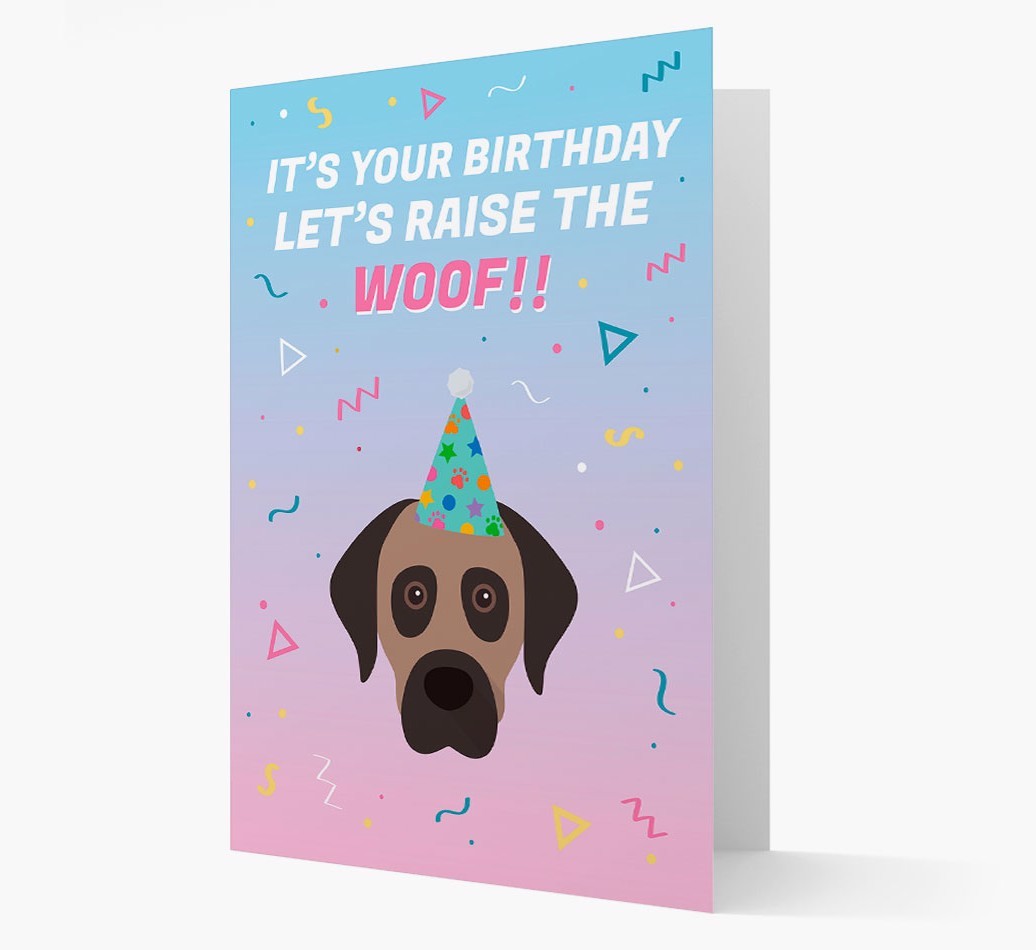 Raise The Woof: Personalized Card with {breedFullName} Icon