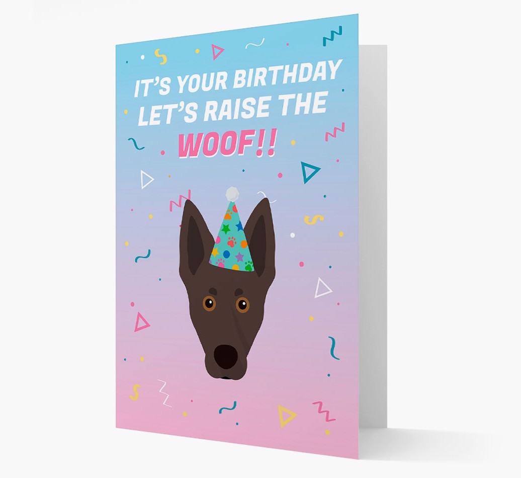 Raise The Woof: Personalised Card with {breedFullName} Icon