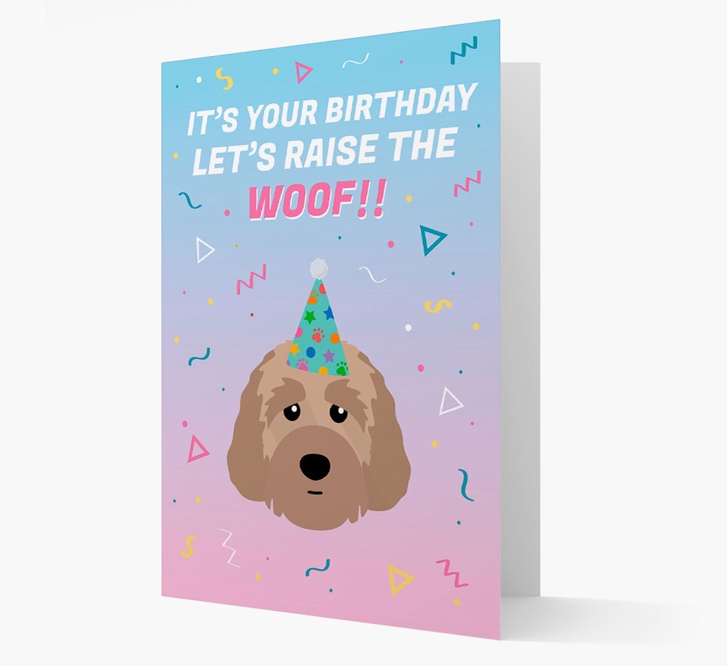 Raise The Woof: Personalized Card with {breedFullName} Icon