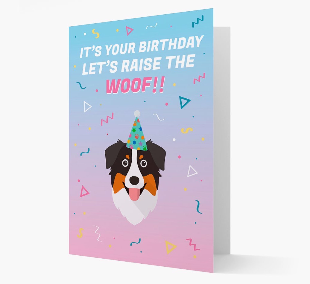 Raise The Woof: Personalized Card with {breedFullName} Icon