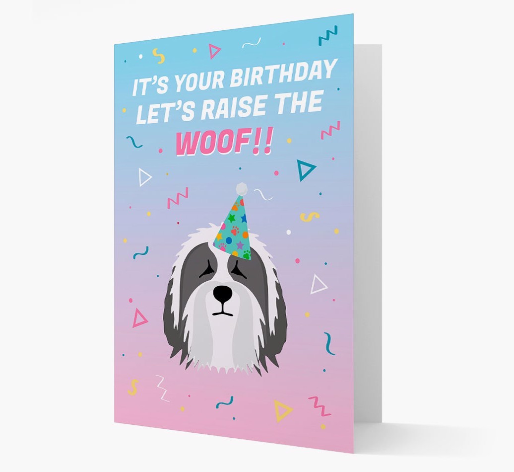 Raise The Woof: Personalised Card with {breedFullName} Icon