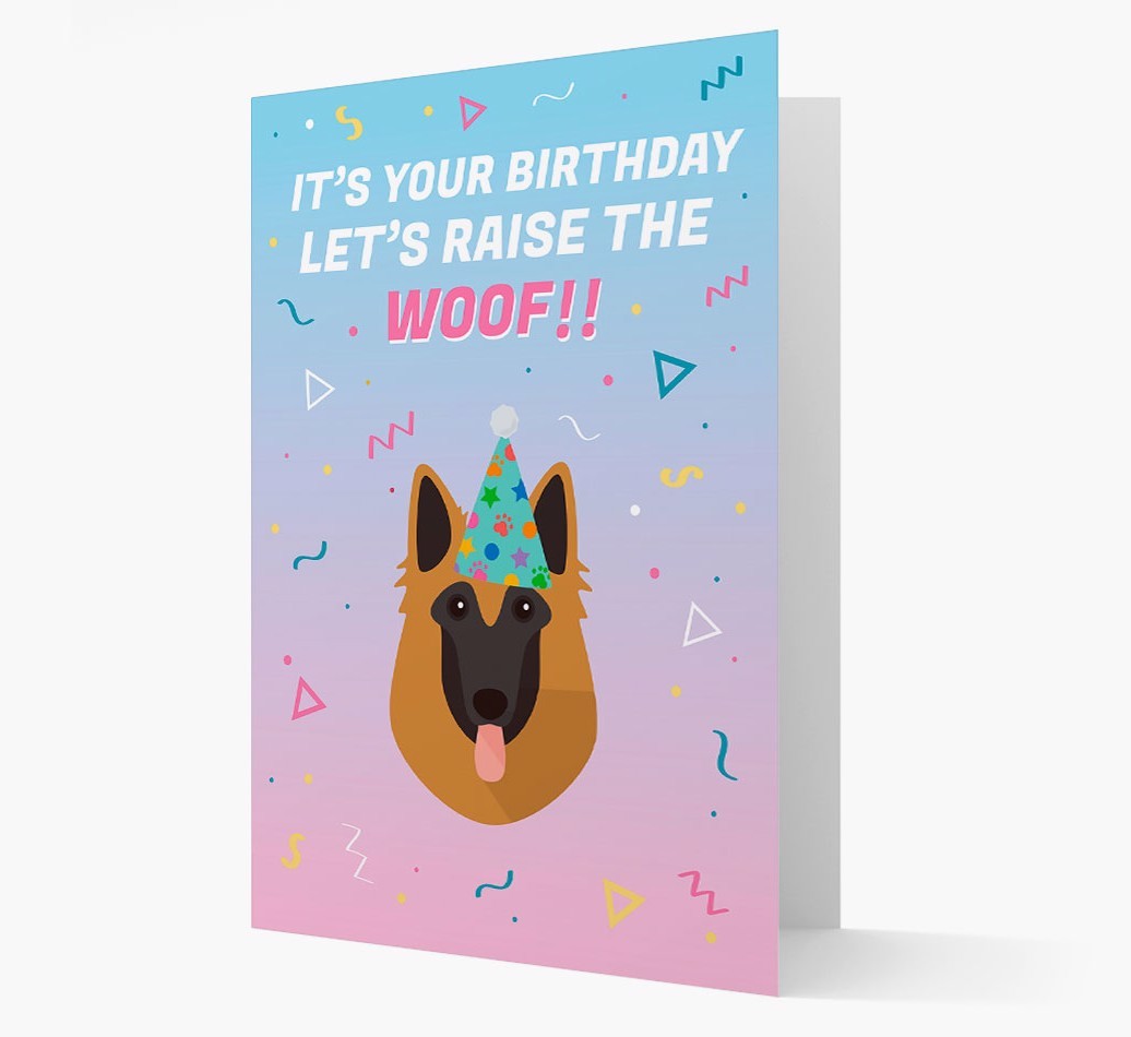Raise The Woof: Personalised Card with {breedFullName} Icon