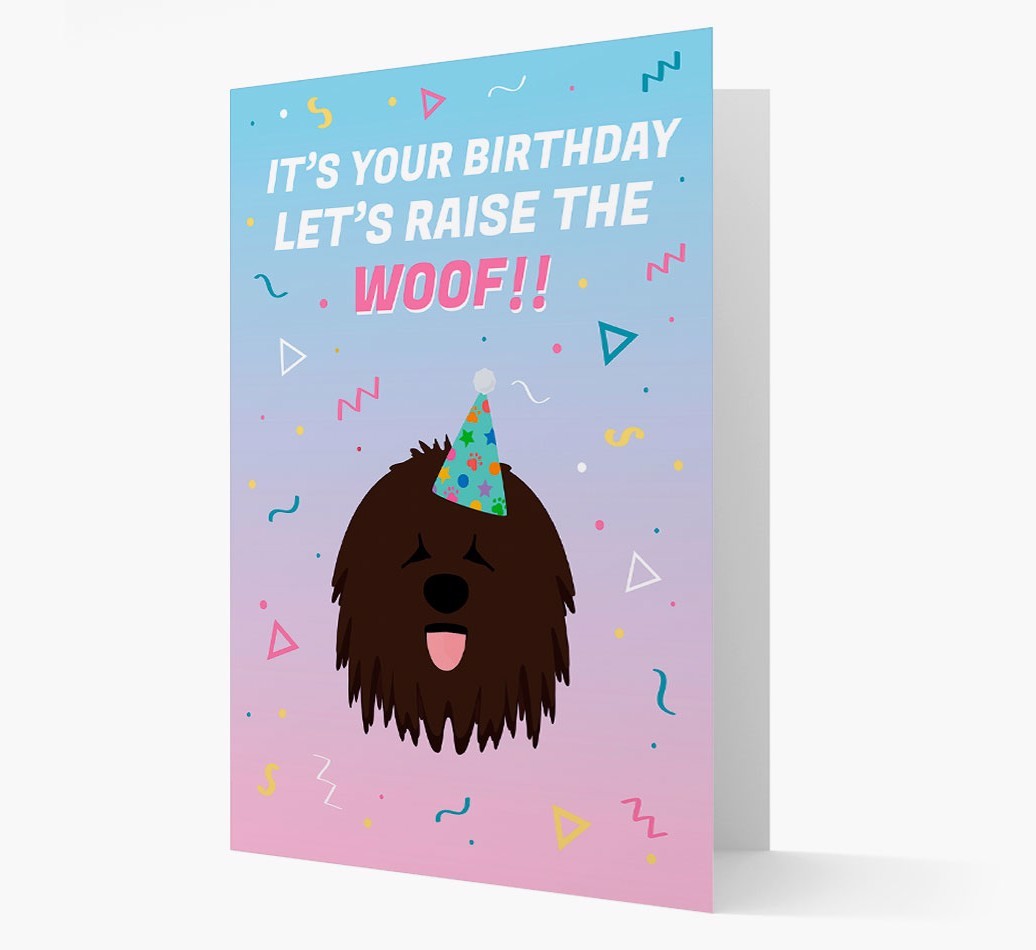 Raise The Woof: Personalised Card with {breedFullName} Icon