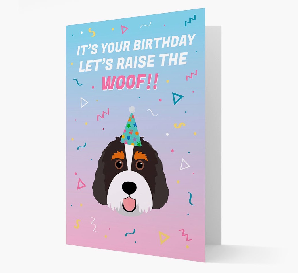 Raise The Woof: Personalised Card with {breedFullName} Icon