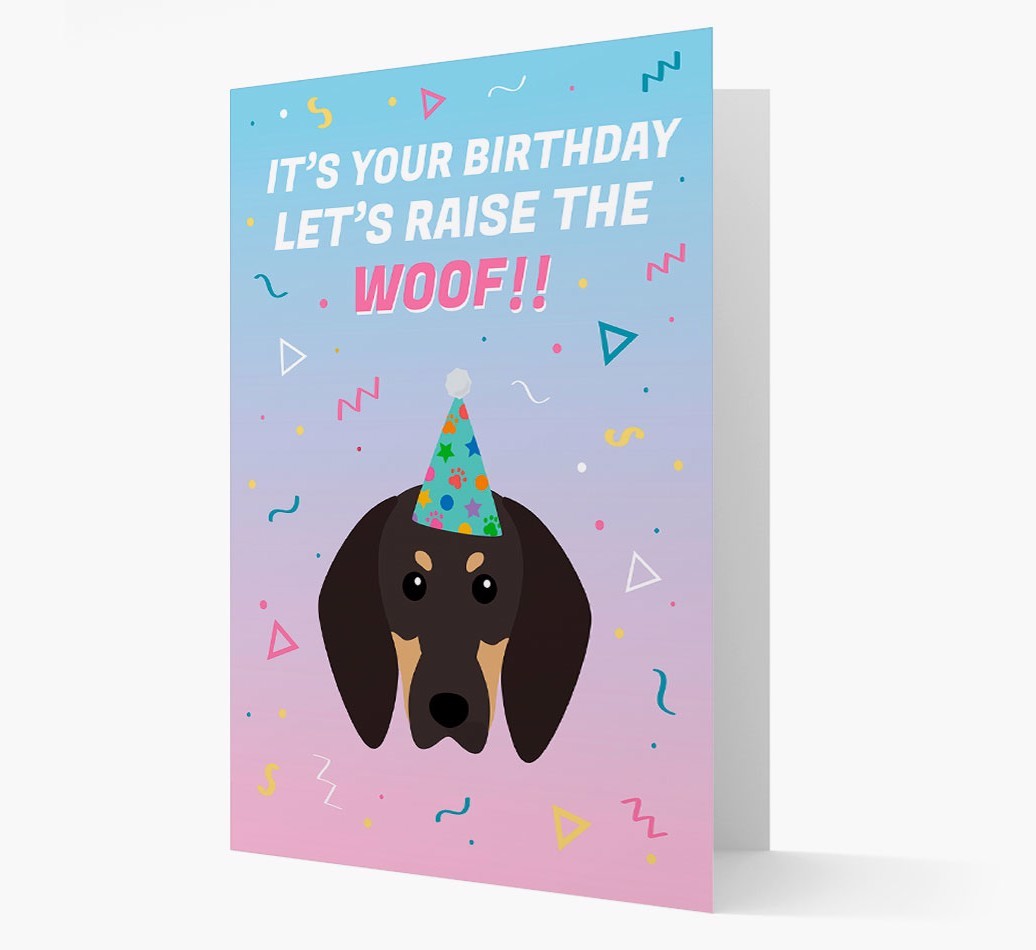 Raise The Woof: Personalised Card with {breedFullName} Icon
