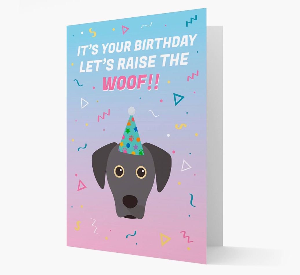 Raise The Woof: Personalised Card with {breedFullName} Icon