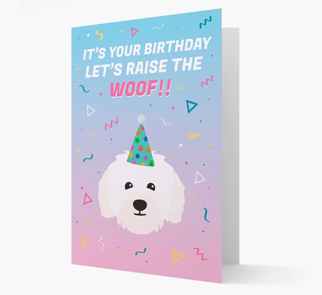 Raise The Woof: Personalised Card with {breedFullName} Icon