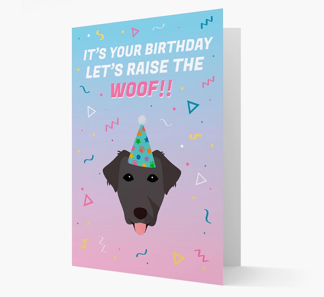 Raise The Woof: Personalised Card with {breedFullName} Icon