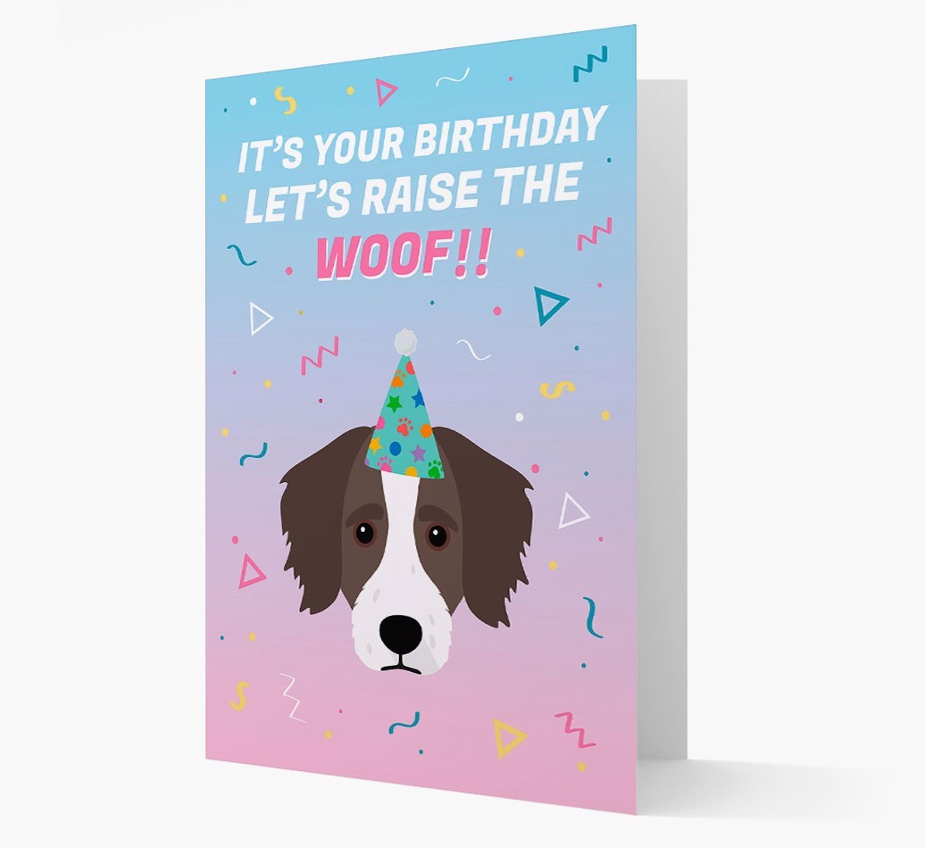 Raise The Woof: Personalised Card with {breedFullName} Icon