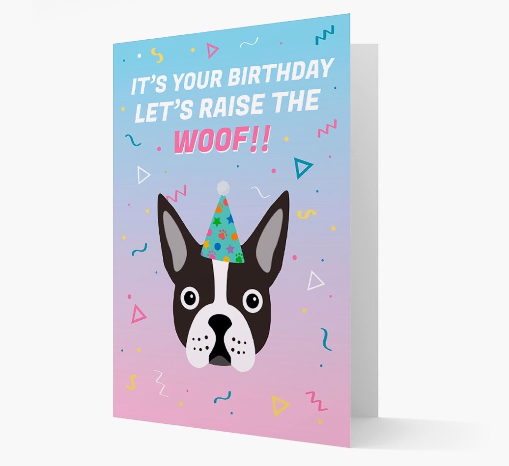 Raise The Woof: Personalised Card with {breedFullName} Icon