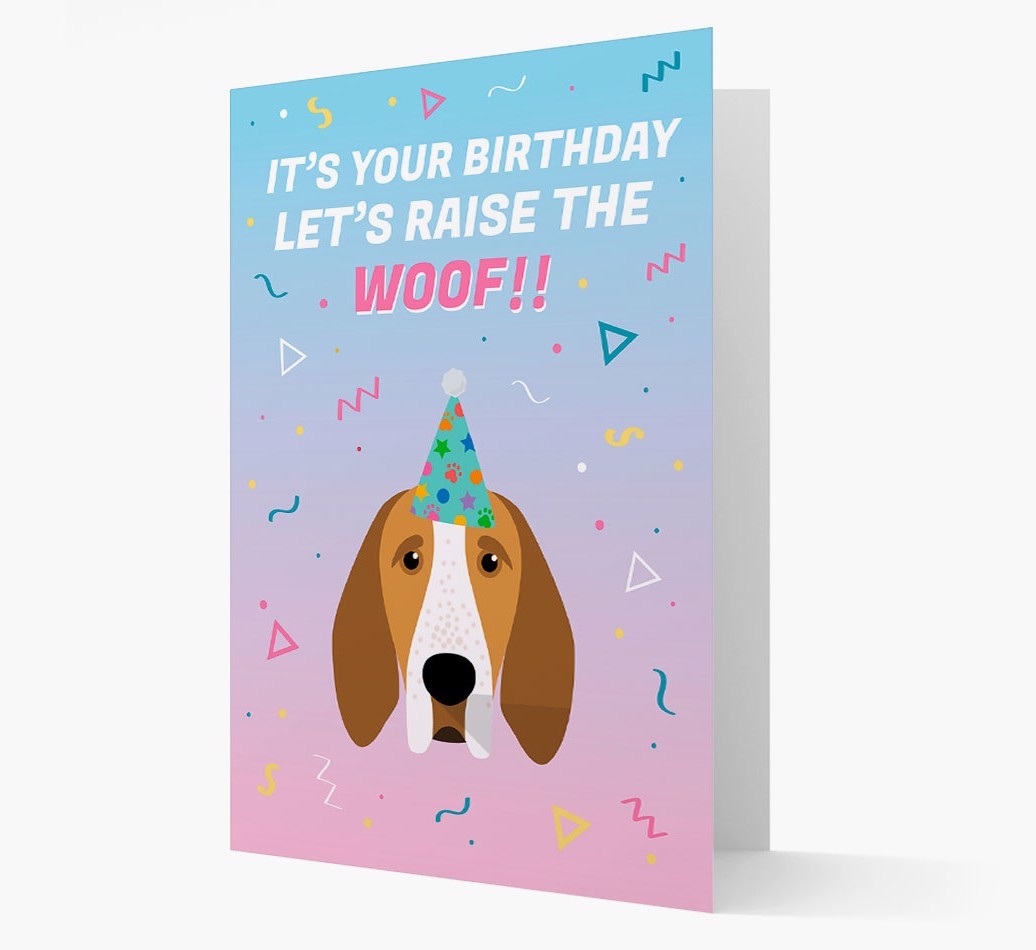 Raise The Woof: Personalised Card with {breedFullName} Icon