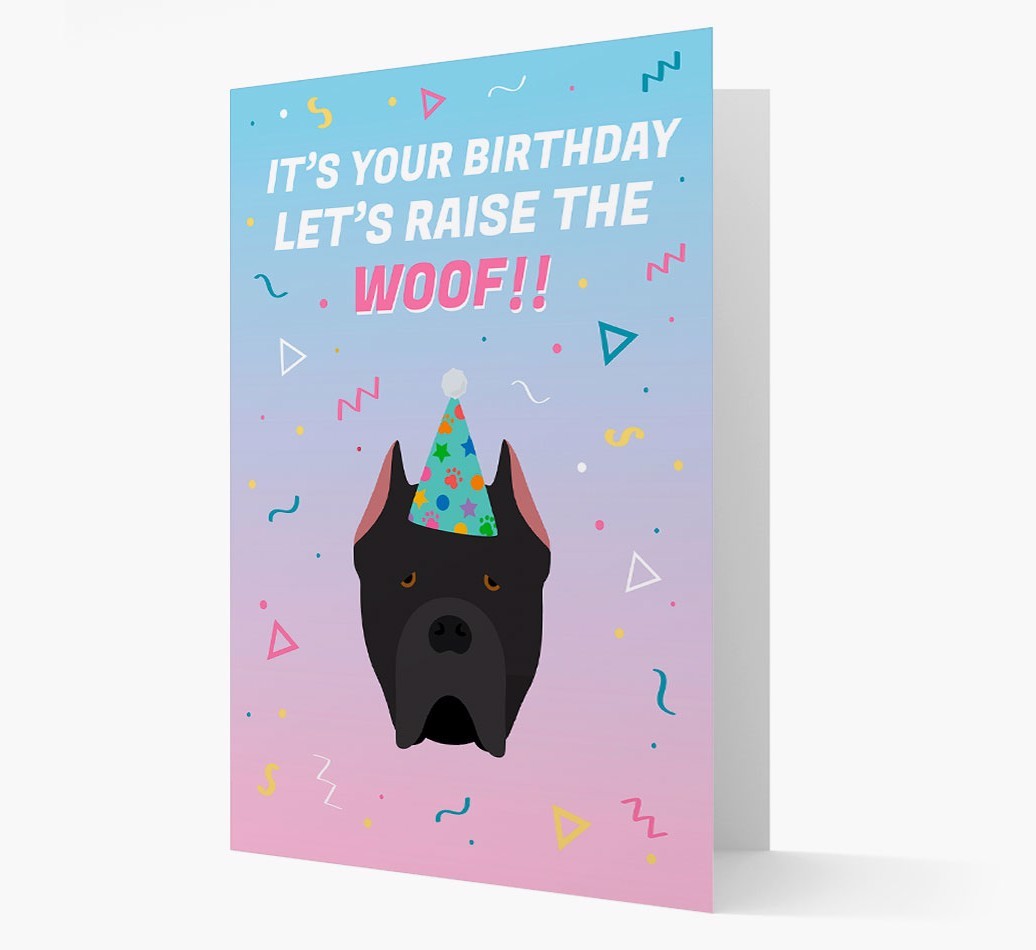 Raise The Woof: Personalized Card with {breedFullName} Icon