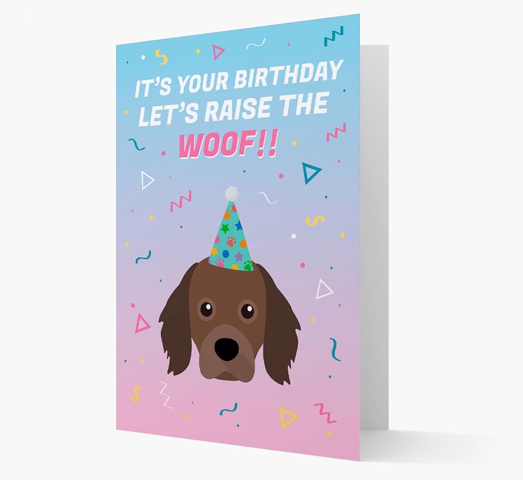 Raise The Woof: Personalised Card with {breedFullName} Icon