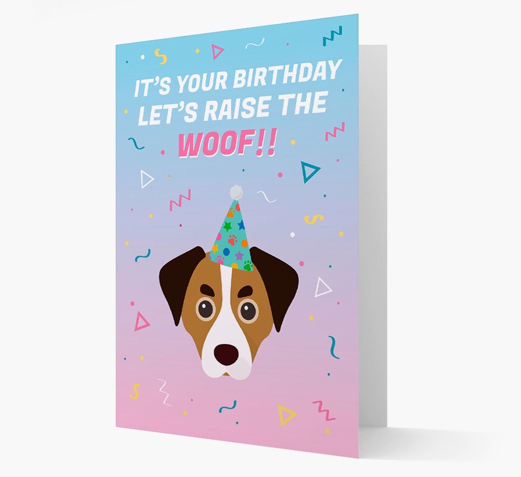 Raise The Woof: Personalized Card with {breedFullName} Icon