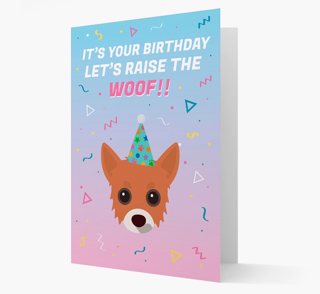 Raise The Woof: Personalised Card with {breedFullName} Icon