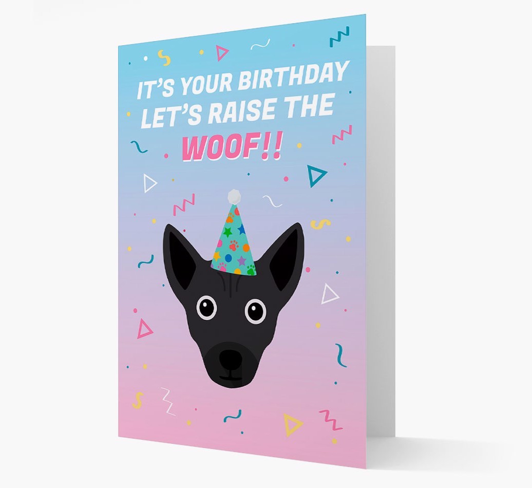 Raise The Woof: Personalised Card with {breedFullName} Icon