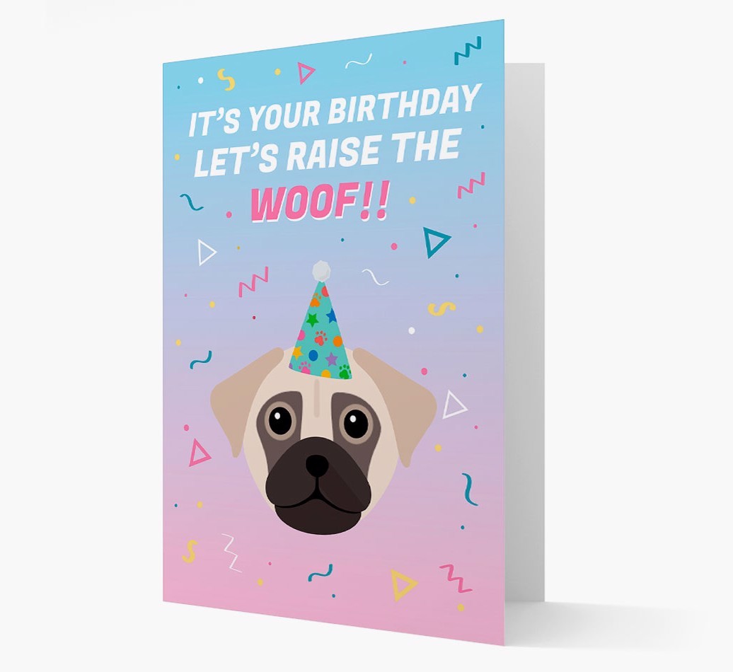 Raise The Woof: Personalised Card with {breedFullName} Icon
