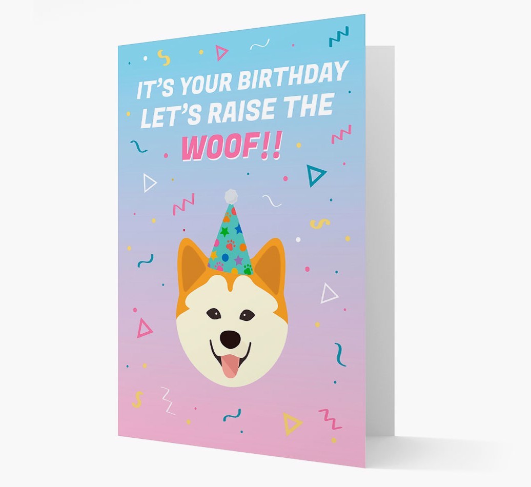 Raise The Woof: Personalised Card with {breedFullName} Icon