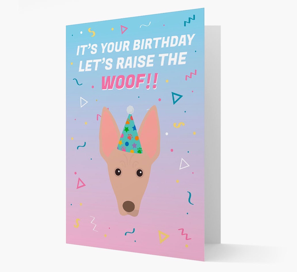 Raise The Woof: Personalised Card with {breedFullName} Icon