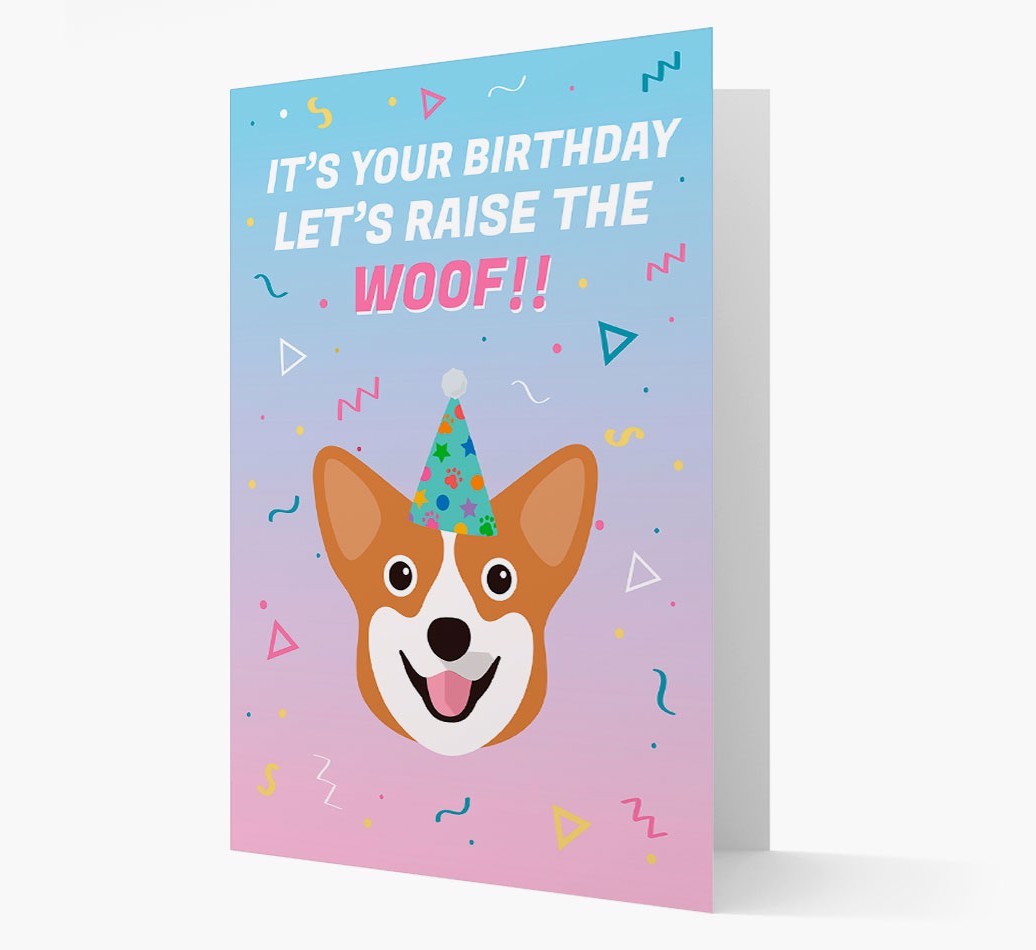 Raise The Woof: Personalized Card with {breedFullName} Icon
