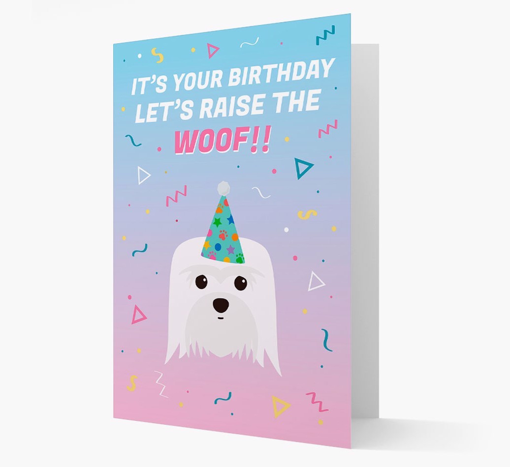 Raise The Woof: Personalised Card with {breedFullName} Icon