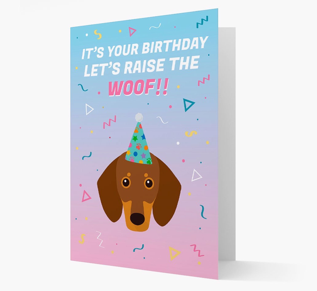 Raise The Woof: Personalised Card with {breedFullName} Icon