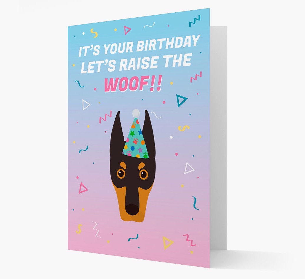 Raise The Woof: Personalised Card with {breedFullName} Icon