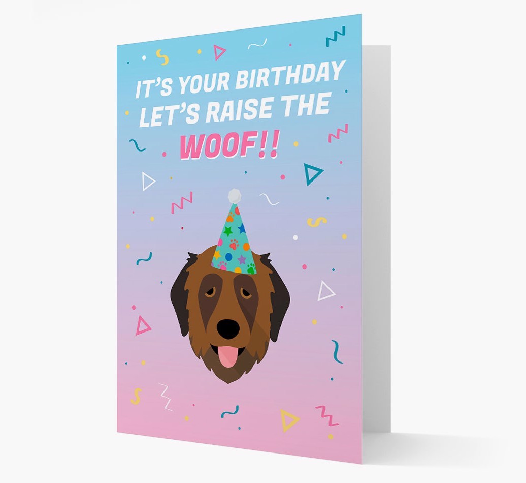 Raise The Woof: Personalised Card with {breedFullName} Icon