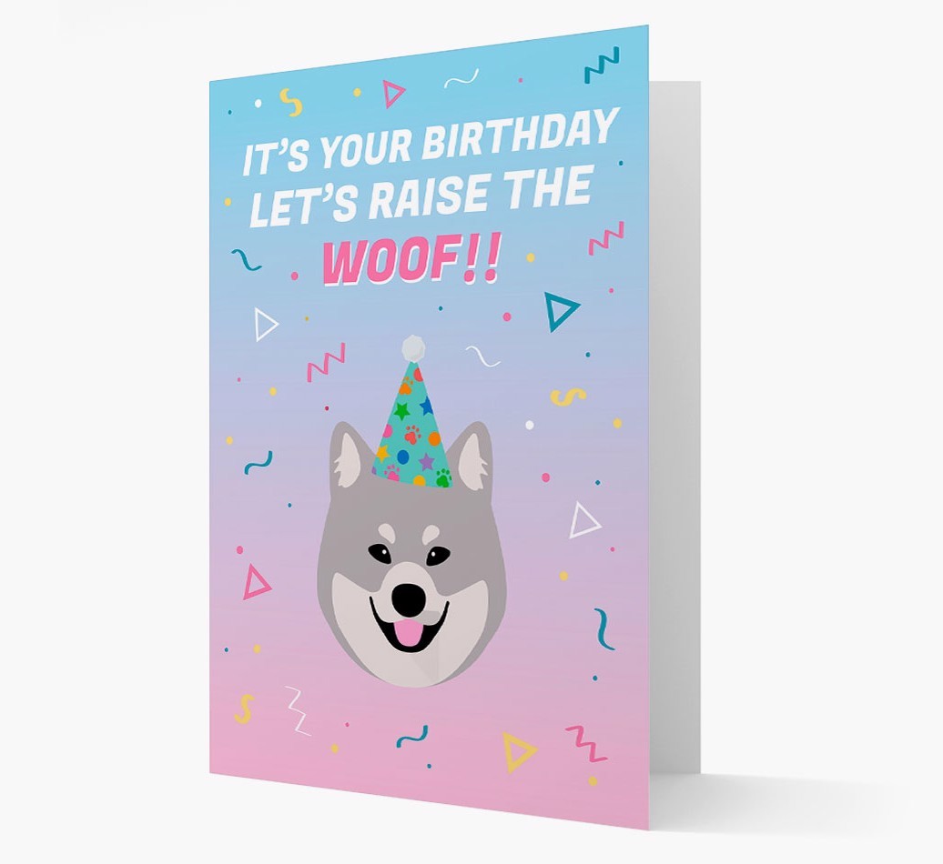 Raise The Woof: Personalised Card with {breedFullName} Icon