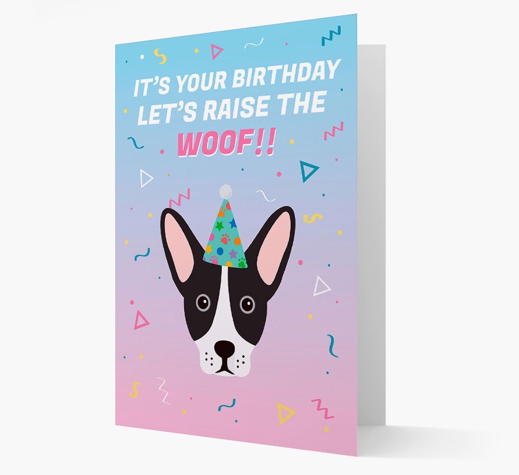 Raise The Woof: Personalised Card with {breedFullName} Icon