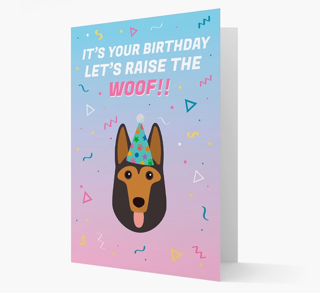 Raise The Woof: Personalised Card with {breedFullName} Icon