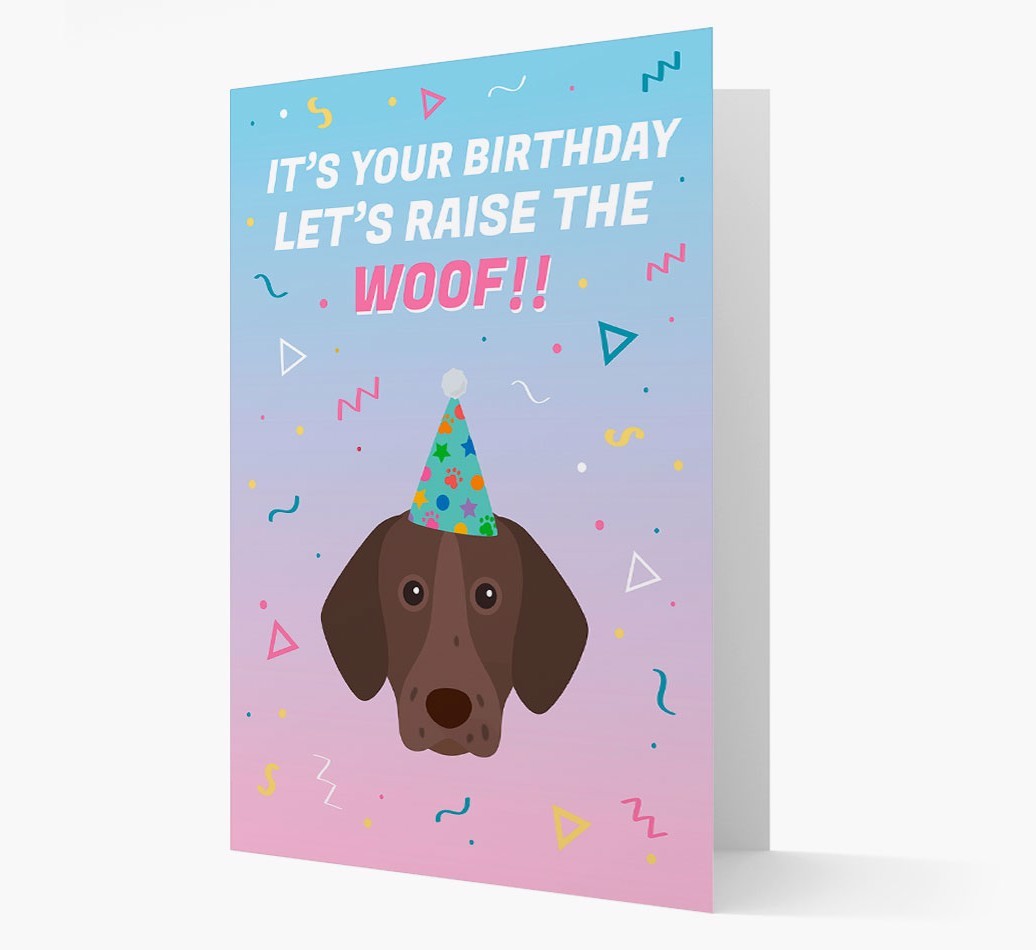 Raise The Woof: Personalised Card with {breedFullName} Icon