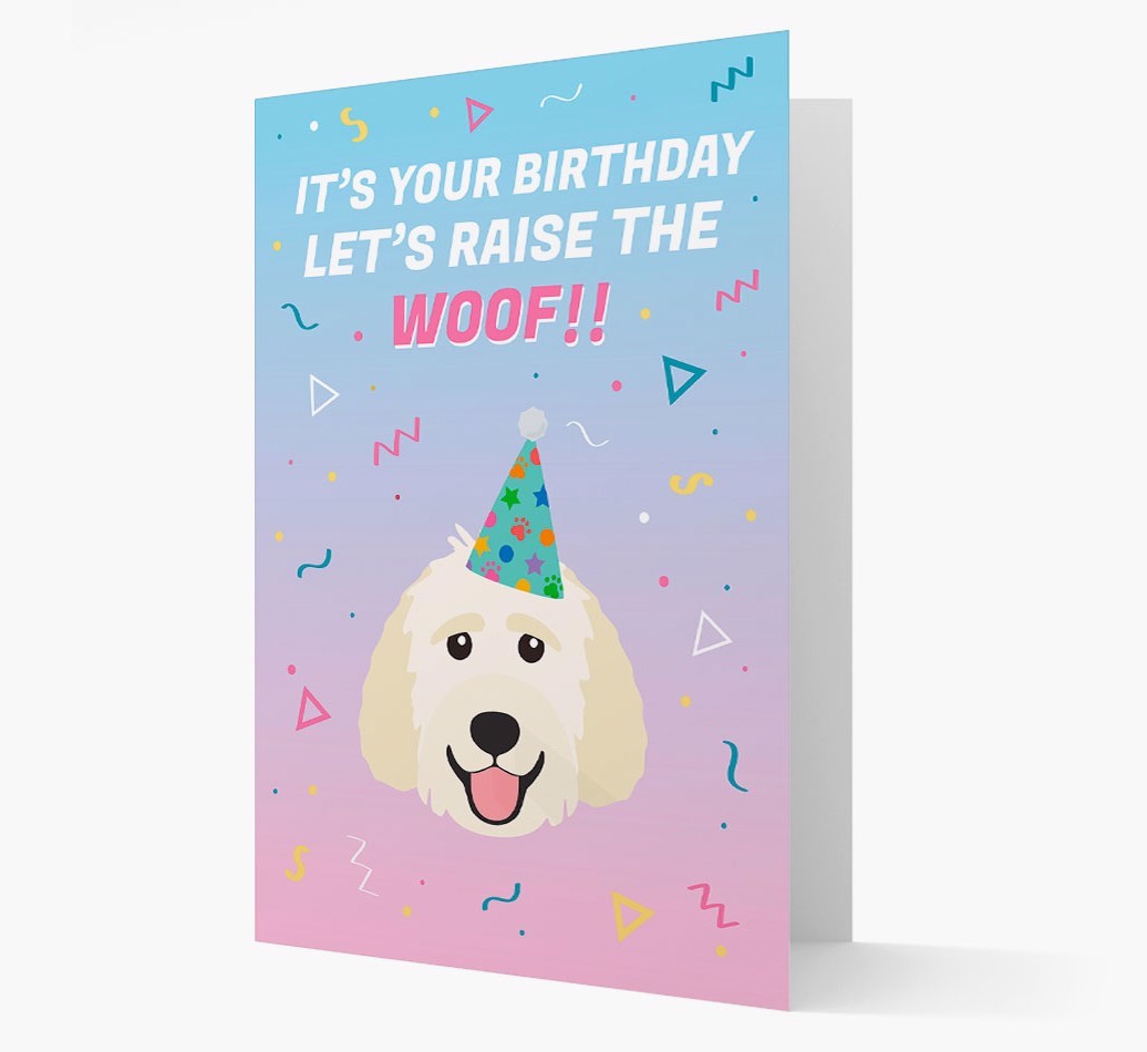 Raise The Woof: Personalised Card with {breedFullName} Icon