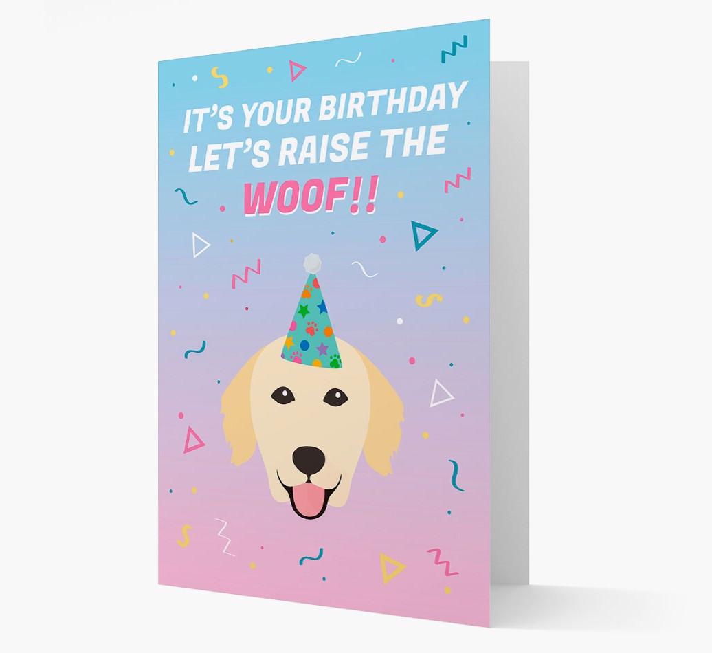 Raise The Woof: Personalized Card with {breedFullName} Icon