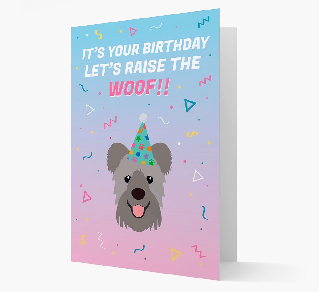 Raise The Woof: Personalised Card with {breedFullName} Icon