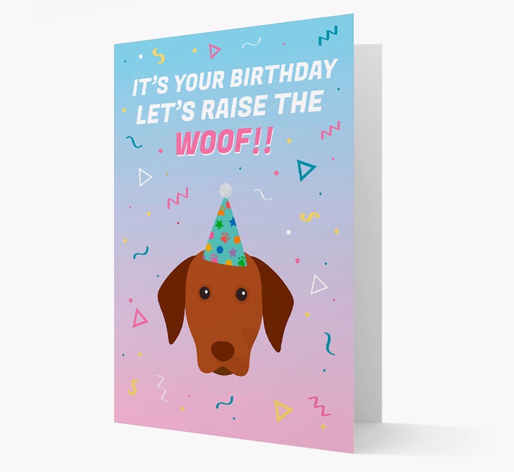 Raise The Woof: Personalized Card with {breedFullName} Icon