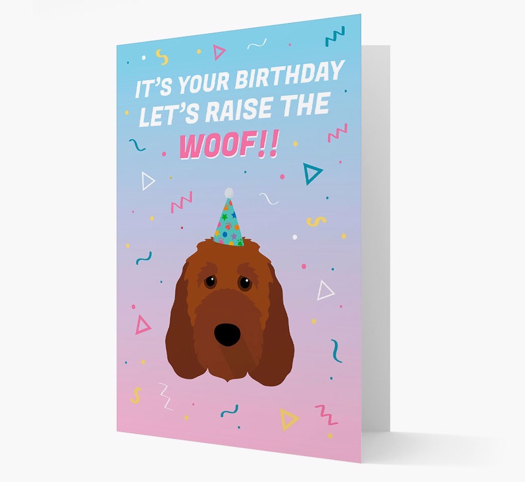 Raise The Woof: Personalised Card with {breedFullName} Icon