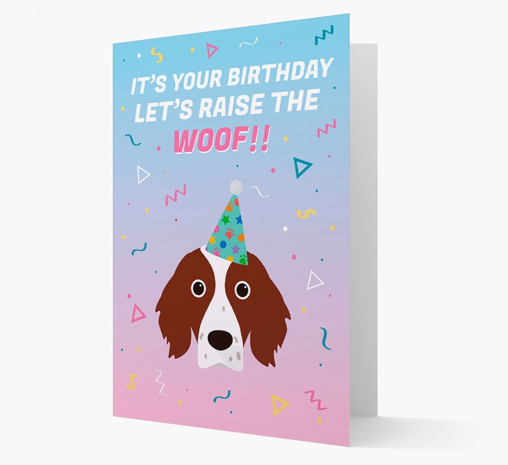 Raise The Woof: Personalised Card with {breedFullName} Icon