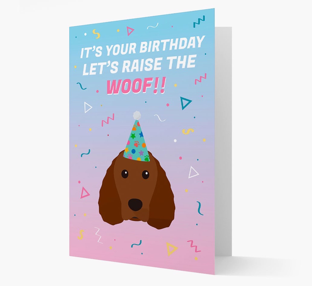 Raise The Woof: Personalised Card with {breedFullName} Icon