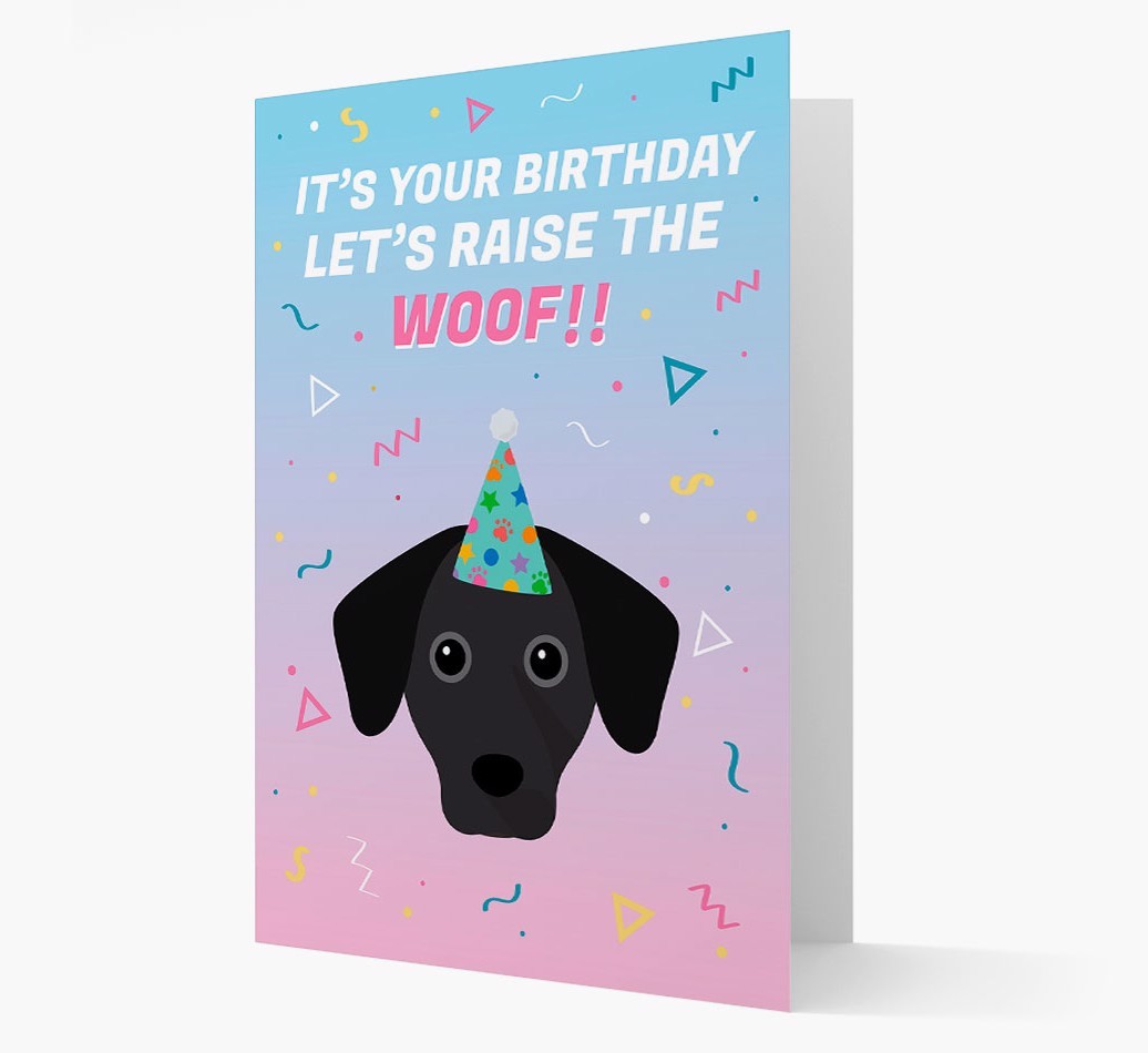 Raise The Woof: Personalised Card with {breedFullName} Icon