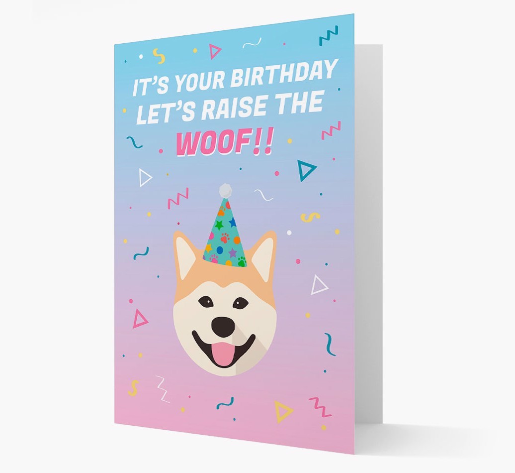 Raise The Woof: Personalised Card with {breedFullName} Icon