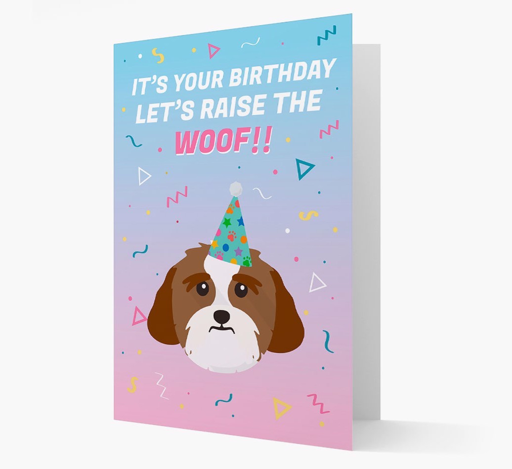 Raise The Woof: Personalised Card with {breedFullName} Icon