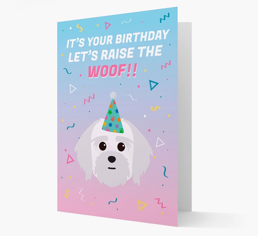 Raise The Woof: Personalised Card with {breedFullName} Icon