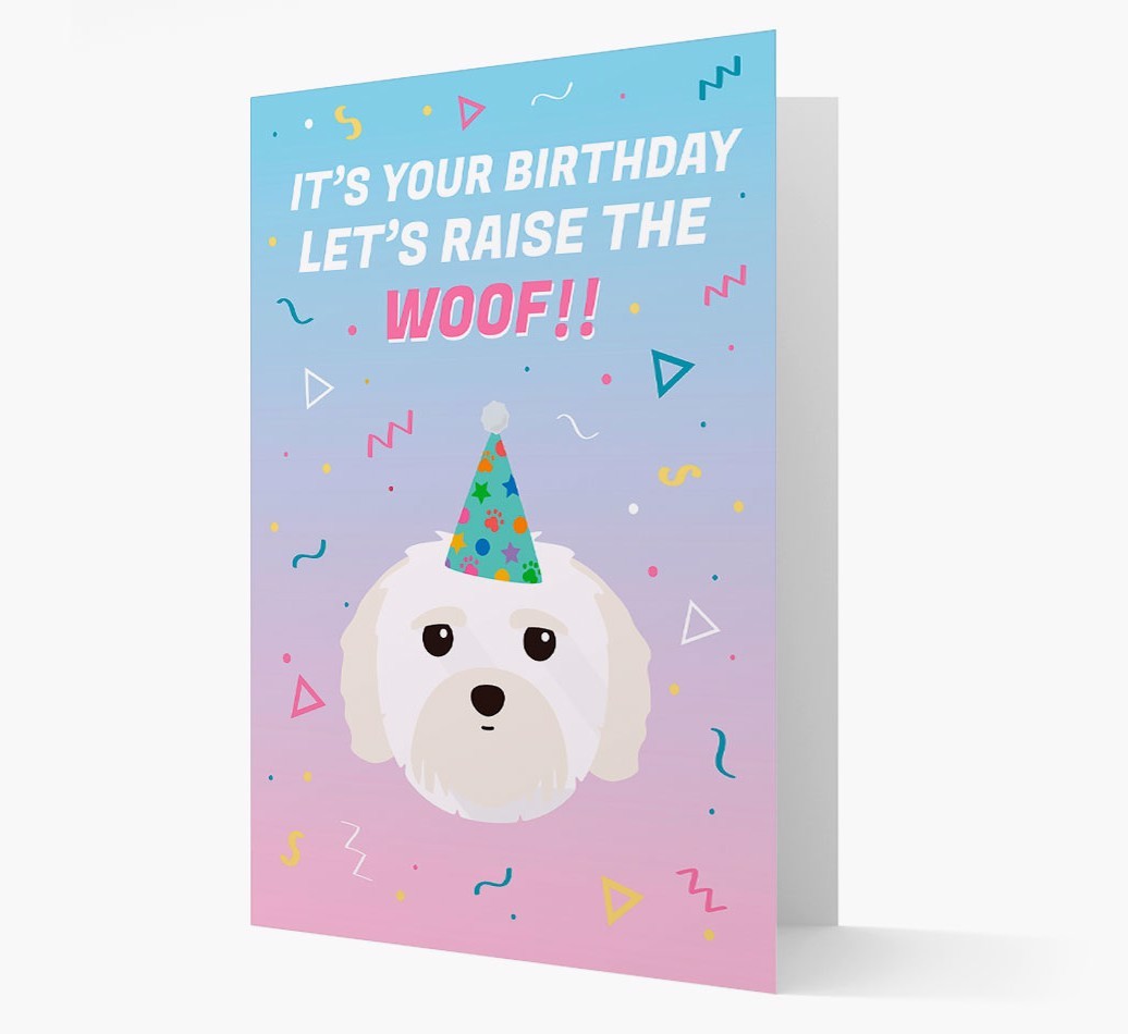Raise The Woof: Personalized Card with {breedFullName} Icon