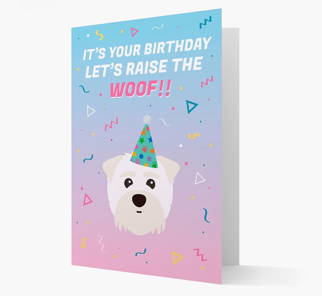 Raise The Woof: Personalised Card with {breedFullName} Icon