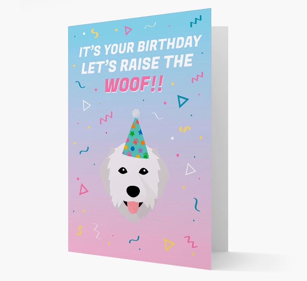 Raise The Woof: Personalised Card with {breedFullName} Icon