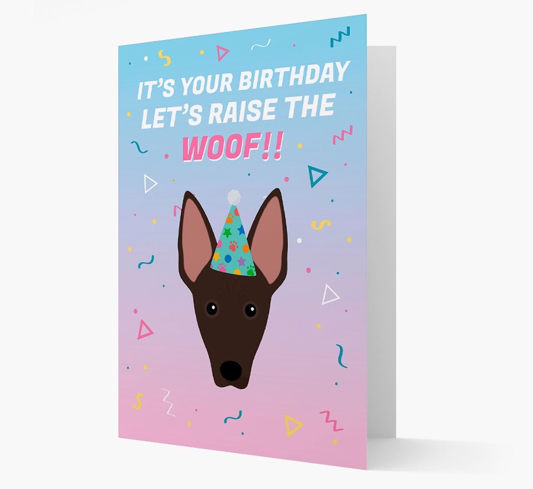 Raise The Woof: Personalised Card with {breedFullName} Icon