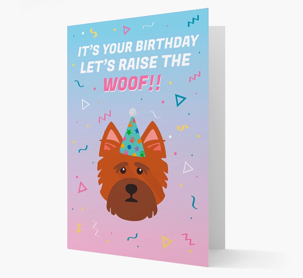 Raise The Woof: Personalised Card with {breedFullName} Icon